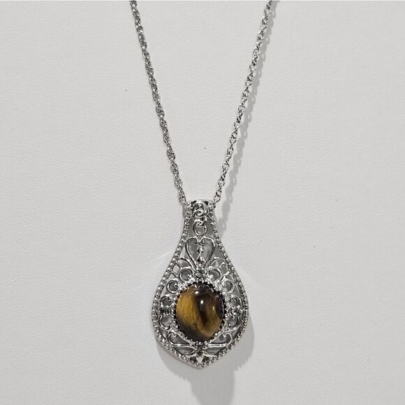 NWT, TIGER EYE NECKLACE - Picture 1 of 6